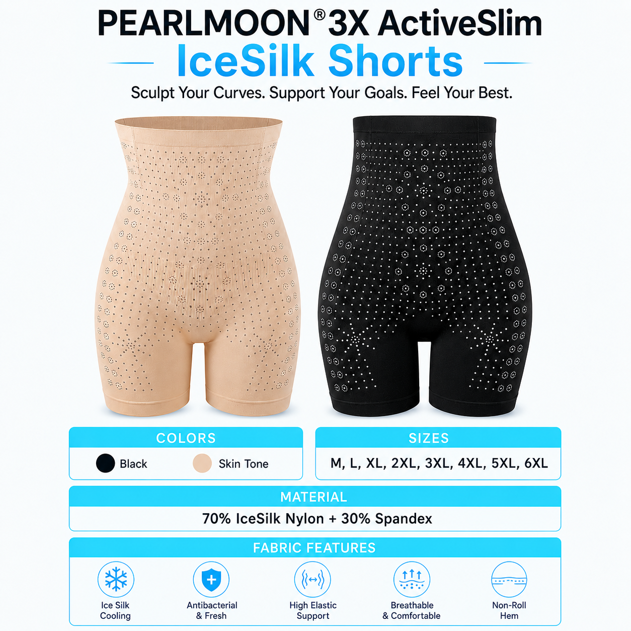 💃💦𝑃𝐸𝐴𝑅𝐿𝑀𝑂𝑂𝑁® 3𝑋 𝐴𝑐𝑡𝑖𝑣𝑒𝑆𝑙𝑖𝑚 𝐼𝑐𝑒𝑆𝑖𝑙𝑘 𝑆ℎ𝑜𝑟𝑡𝑠